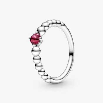 2020 Nauja 925 sterlingas sidabro 12 mėnesių Aistringai Raudona Zawalcowany Žiedas Moterų Mados populiarus kasdien dėvėti žiedas papuošalai