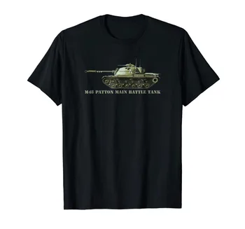 M48 Patton Pagrindinis Tankas T Shirt Dovana 2019 M. Vasarą T-Marškinėliai Vyrams Gatvėje Tilptų Juokinga Mados Trumpas Rankovės Medvilnės 3D Marškinėliai
