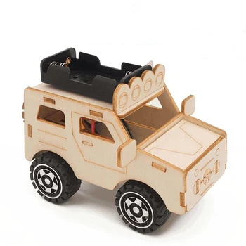 1 Set Mielas Mokslo Eksperimentas Elektrinis Automobilis Surenkamas Medinis Rinkinys Švietimo Žaislai Vaikams Modelio Pastatas Mokymosi Brinquedos