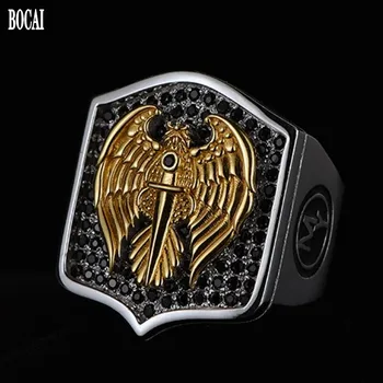 925 sidabro žiedas retro eagle sword vyrams vieno žiedo paprasta individualumą valdinga Tailando sidabro vyro žiedai, vyriški papuošalai