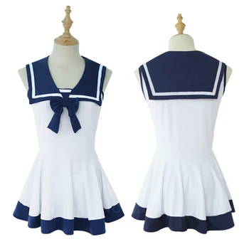 Japonijos mokyklinę Uniformą Moterų Anime Cosplay Kostiumų karinio jūrų Laivyno Lankas Komplektus Mokyklos Mergaičių Seksualus apatinis Trikotažas Suknelė Tiktų Korėja Sailor Kostiumas