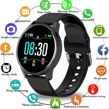 LIGE 2020 Naujas Smart Watch Vyrų Daugiafunkcį Sporto Režimas, Širdies ritmas, Kraujo Spaudimo Stebėjimo Keičiamo Dirželio Moterų Smartwatch