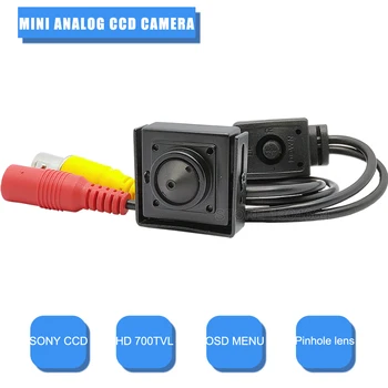 Mini Kamera 700TVL Analoginė vaizdo Kamera Sony CCD Maža Vaizdo Kamera, Patalpų, Namų Apsaugos Kamera, Stebėjimo, vaizdo kamera OSD Meniu Cam