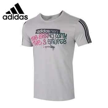 Originalus Naujas Atvykimo Adidas NEO M FAVES TEE 3 vyriški marškinėliai trumpomis rankovėmis Sportinę aprangą