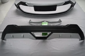 Priekiniai+ Galinio Buferio Difuzorius Buferiai Lip Protector Guard slydimo plokštė, ABS Chrome 