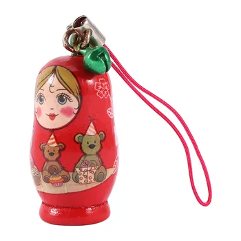 12 vnt/set Wood Creative rusijos Lėlės Keychains Raktų pakabukai Kalėdų Dovanos, Dekoratyvinis rusijos Matryoshka Raktų pakabukai