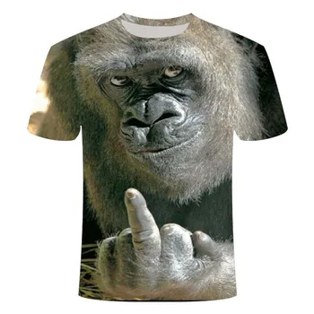 T-marškinėliai 3D Vyrų 2020 Metų Vasaros Spausdinti Gyvūnų Beždžionė marškinėliai trumpomis Rankovėmis Juokinga Dizaino Laisvalaikio Viršūnes Tees Vyrų T-shirt Dydis XXS-6XL