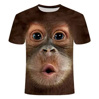 T-marškinėliai 3D Vyrų 2020 Metų Vasaros Spausdinti Gyvūnų Beždžionė marškinėliai trumpomis Rankovėmis Juokinga Dizaino Laisvalaikio Viršūnes Tees Vyrų T-shirt Dydis XXS-6XL