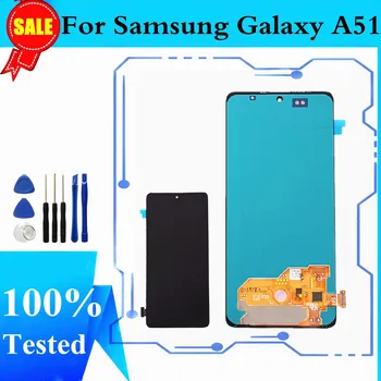 OLED LCD Samsung Galaxy A51 A515 LCD Ekranas Touch 
