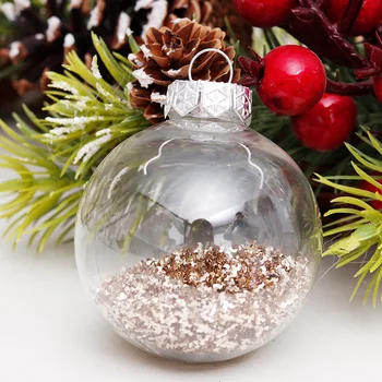 6cm30pcs kalėdų papuošalai medžio Skaidrus kamuolys esferas transparentes de navidad adornos de navidad пенопластовые шары