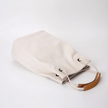 Balta drobė maišelis moterų pečių meno mažų šviežių kibirą pečių maišą paprasta audinio maišelis 2020 naujas