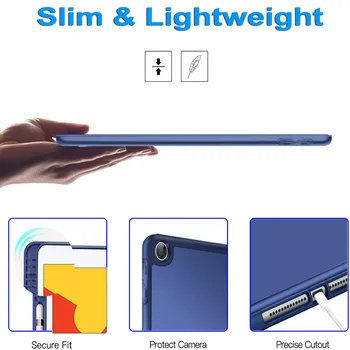 Pieštukas Turėtojas Flip Case for iPad Pro 12.9 2020 kartus Stovo Dangtelis skirtas Apple iPad Pro 12.9 2018 Atsitiktinis Silicio minkštas galinį Dangtelį