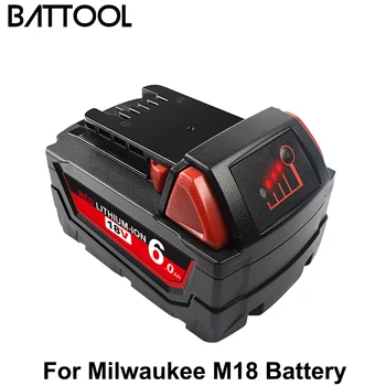 Pakeisti 6000mAh Li-ion elektrinių Įrankių Baterijų Milwaukee M18 48-11-1815 48-11-1850 2646-20 2642-21CT daugkartinio Įkrovimo Baterija M18
