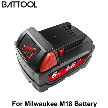 Pakeisti 6000mAh Li-ion elektrinių Įrankių Baterijų Milwaukee M18 48-11-1815 48-11-1850 2646-20 2642-21CT daugkartinio Įkrovimo Baterija M18