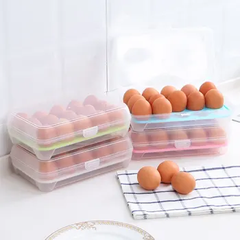 15 Tinklelio Langelių Kiaušiniai Konteinerių Saugojimo Virtuvės Šaldytuvas Fresh Box Saugojimo Bylos Daugiafunkcinis Daržovių Ir Maisto Indą Karšto