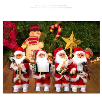 Dainuoja Ir Juda Santa Muzikos Kalėdų Žaislai Dekoruoti Ornamentais Рождество Kalėdų Papuošalai Namų Patalpų