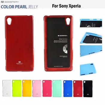 GOOSPERY Pearl Želė Slim TPU Bumper Case Cover Sony Xperia Z3 XZ XZ1 Z5 Z Ultra XA Ultra XA1