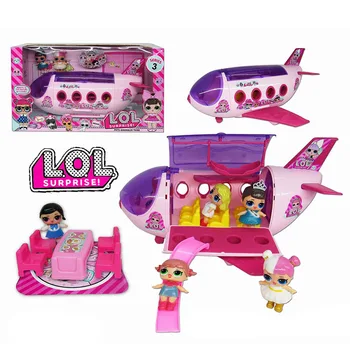 LoL Lėlės Nustebinti Lėktuvo Iškylą Ledai Automobilių Skaidrių Rankinėje Villa Veiksmų Skaičius, Žaislų Rinkinys Didmeninės