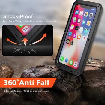 Case For Iphone 12 Pro 11 Pro Max atsparus smūgiams Doom Metalo Šarvai Aliumininiai Telefono 