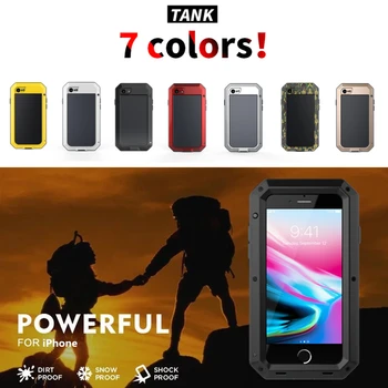 Case For Iphone 12 Pro 11 Pro Max atsparus smūgiams Doom Metalo Šarvai Aliumininiai Telefono 