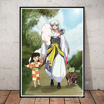Inuyasha Plakatas Japonų Anime Spaudinių Sienų Tapybos Aukštos Kokybės Namų Dekoro Individualiems Poreikiams Pritaikytas Kambarys Apdaila