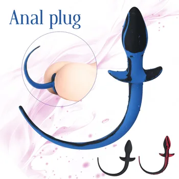 Silikono šuo uodegą analinis kaištis bdsm erotiniai žaislai nuotolinio valdymo butt plug g-spot prostata massager analinis dilator buttplug sekso žaislai womam
