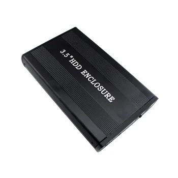 Aliuminio Lydinio 3.5 colių USB 2.0 IDE Kietąjį Diską HDD Talpyklos Caddy Išorinis Standusis Diskas, Dėžutė su Maitinimo Adapteriu KOMPIUTERIO