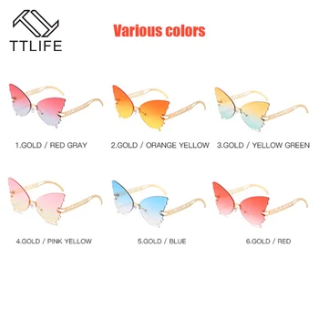 TTLIFE Negabaritinių Akiniai nuo saulės Drugelis Wome Taškus Prekės Dizaineris Saulės Akiniai Moterų UV400 Gafas De Sol Vintage Akiniai