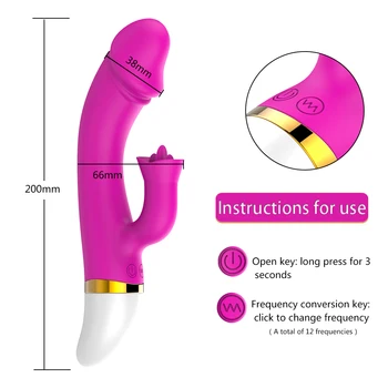 Žodžiu Vibruojančiu Klitorio Massager Kalba Lyžis Triušis Vibratoriai Moterims USB Imti Dvigubai Motorinių Vibratorius Suaugusiųjų Sekso Produktas