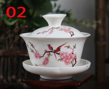 Kinija Rankomis Dažyti Arbatos Rinkinys,Dehua Aukštos kokybės balto porceliano gaiwan porceliano arbatos puodą nustatyti kelionės Gražus ir paprastas virdulys