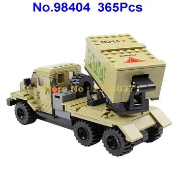 365pcs karinės ww2 raketų paleidimo transporto automobilių blokai 1 Žaislas