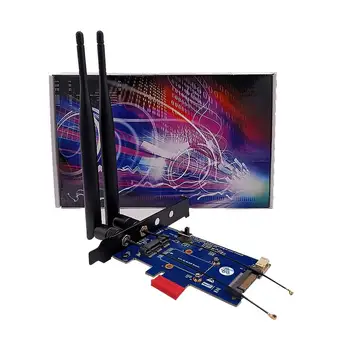 Mini PCI Express PCI-E 1x Adapteris su SIM Kortelės Lizdas WiFi 3G/4G/LTE Kortelės