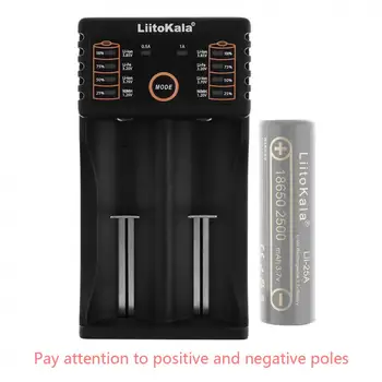 Liitokala Lii-202 2 Slots Smart USB Kroviklis AA AAA 26650 18650 18490 18350 17670 17500 17355 Ni-MH / Ličio Baterija
