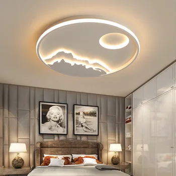 Šiuolaikinio meno pritemdomi LED šviestuvo už 110V/220V gyvenamasis kambarys, miegamasis, miegamojo, namų dekoro Šiaurės lubų liustra