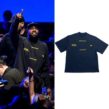 Vasaros Kanye West Marškinėliai Moterims Jėzus Yra Karalius, 1:1 Tshirts Trumpas Rankovės Harajuku Medvilnės Vyrų Tshirts Tees Mieste-drabužiai