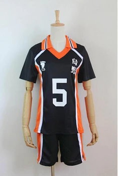 Anime Haikyuu!! Karasuno High School #5 Tanaka Ryunosuke Tinklinio Klubas Jersey Cosplay Kostiumų Sporto Dėvėti Uniformą S-2XL