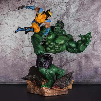 Anime Stebuklas Hulk Vs Wolverine Statula Veiksmų Skaičius, 1/6 masto tapybos paveikslas PVC žaislai vaikams Brinquedos