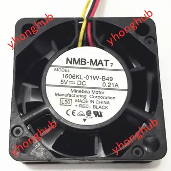 NMB-MAT 1606KL-01W-B49 L50 DC 5V 0.21 A 40x40x15mm 3-wire Serverio Aušinimo Ventiliatorius