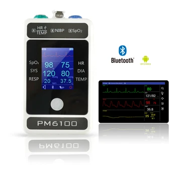 Pacientui Stebėti Gyvybinių Požymių Stebėti EKG NIBP SPO2 PR 4 Parametrai Pulsą ir temperatūrą, Kraujo spaudimą, Stebėti Paramos PROGRAMĄ arba PC