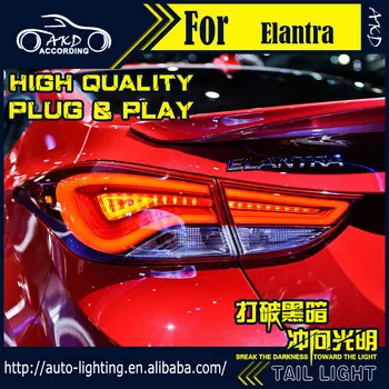 AKD Automobilių Stilius Uodega Lempa Hyundai Elantra Užpakaliniai Žibintai Avante LED Uodegos Šviesos diodų (LED Signalas, LED DRL Stop Žibintas Galinis Priedai
