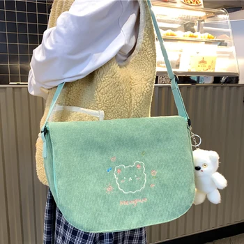 Korėjos Preppy stilius Cute girl Nuožulnios pečių maišą Japonijos Velvetas Studentų kuprinę Vandeniui harajuku maišelį Mados mergina