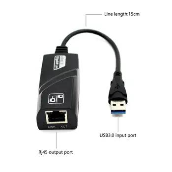 NAUJAS Atvykimo USB 3.0 Gigabit Ethernet RJ45 LAN (10/100/1000) Mbps Tinklo Adapteris, Skirtas PC Nešiojamas Laimėti