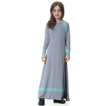 2019 nauji žiemos, rudens stora šilta suknelė musulmonų ilgai-suknelė, amžius 4 - 14 metų paauglių mergaičių, vaikų drabužiai mergaičių megztiniai frocks