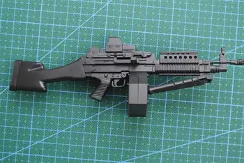 1:6 MK 46 MOD0 / MOD1 Gun Mode Juodo Plastiko Karinis Modelis Reikmenys, 12