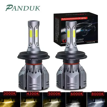 PANDUK H4 LED H7, H11 Automobilių Žibintų 4300K 3000K 6500K H1 8000K 880 H3 9005 9006 Lemputės Auto Rūko žibintų 60W 12000LM LED Žibintai 12V
