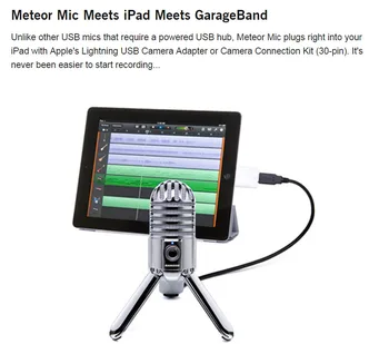 Profesinės Samsonas Meteoras Mic USB Cardioid Studija Mikrofonas su 3 Kartus-atgal, kojos Žaidimų Mikrofonas Transliacijos Įrašymo MIC