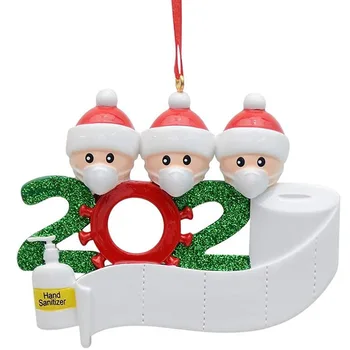 2020 Naujas Mielas Kalėdų Dekoravimo, Dovanų Asmeninį Kabinti Ornamentu Pandemijos -Socialinės Nutols Šalies Kalėdų Senelis su Kauke