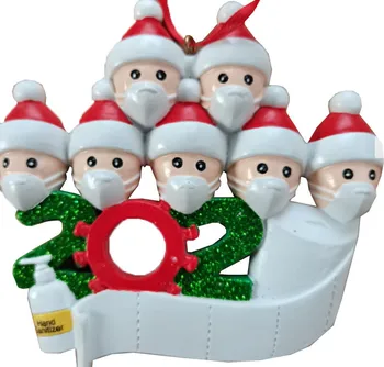 2020 Naujas Mielas Kalėdų Dekoravimo, Dovanų Asmeninį Kabinti Ornamentu Pandemijos -Socialinės Nutols Šalies Kalėdų Senelis su Kauke