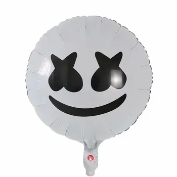50pcs Muzikantas gamintojų balta juoda DJ kaukė muzikos Festivalis dekoruoti folija balionas Marshmello kolbų Elektroninių skiemuo ballon