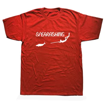 Naujas Sperfishing Fridaivingu Spearfish Print T-shirt Vyrai, O-Kaklo marškinėliai trumpomis Rankovėmis Marškinėliai Atsitiktinis Marškinėlius Tee Viršūnės